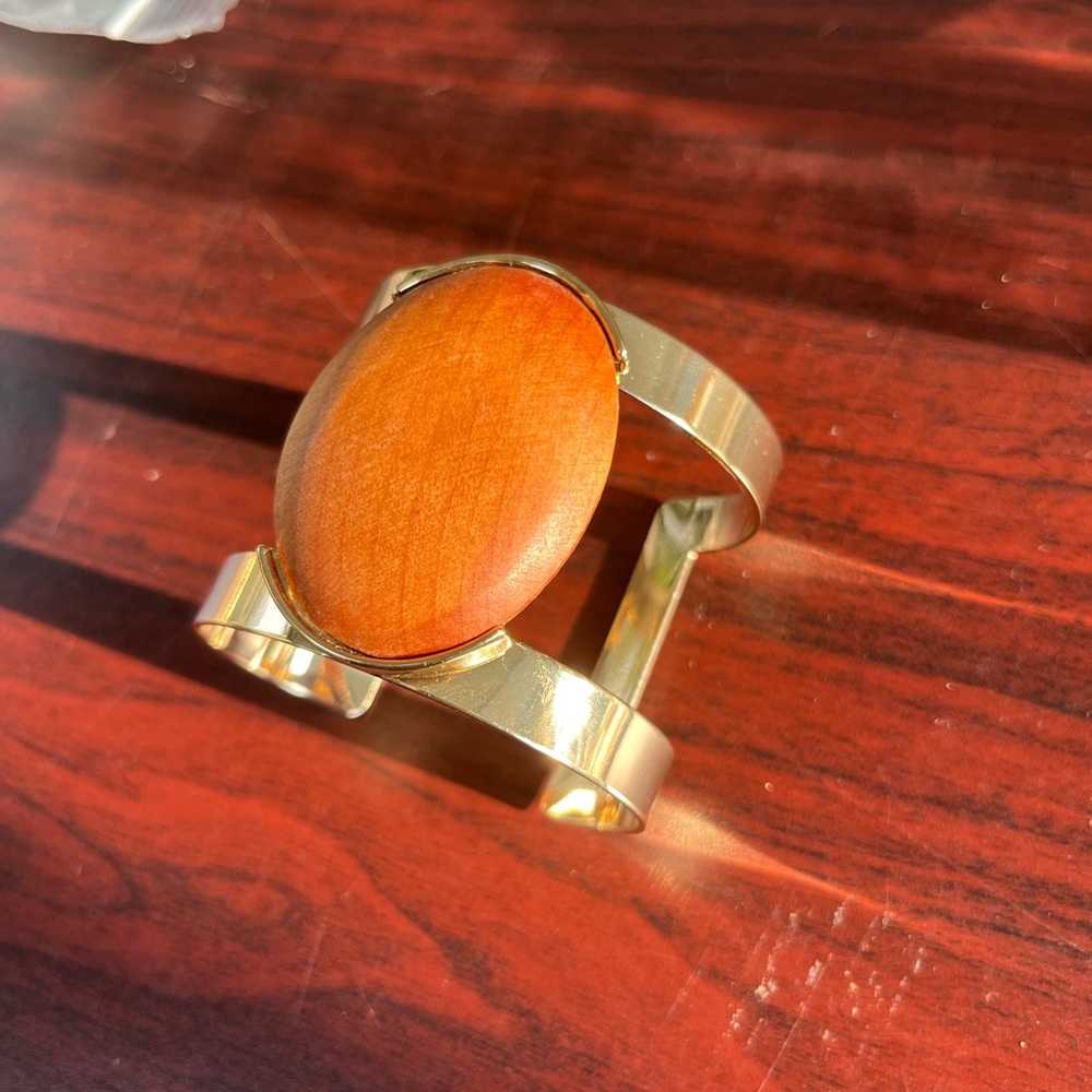 Gold and Orange Women's Bracelet